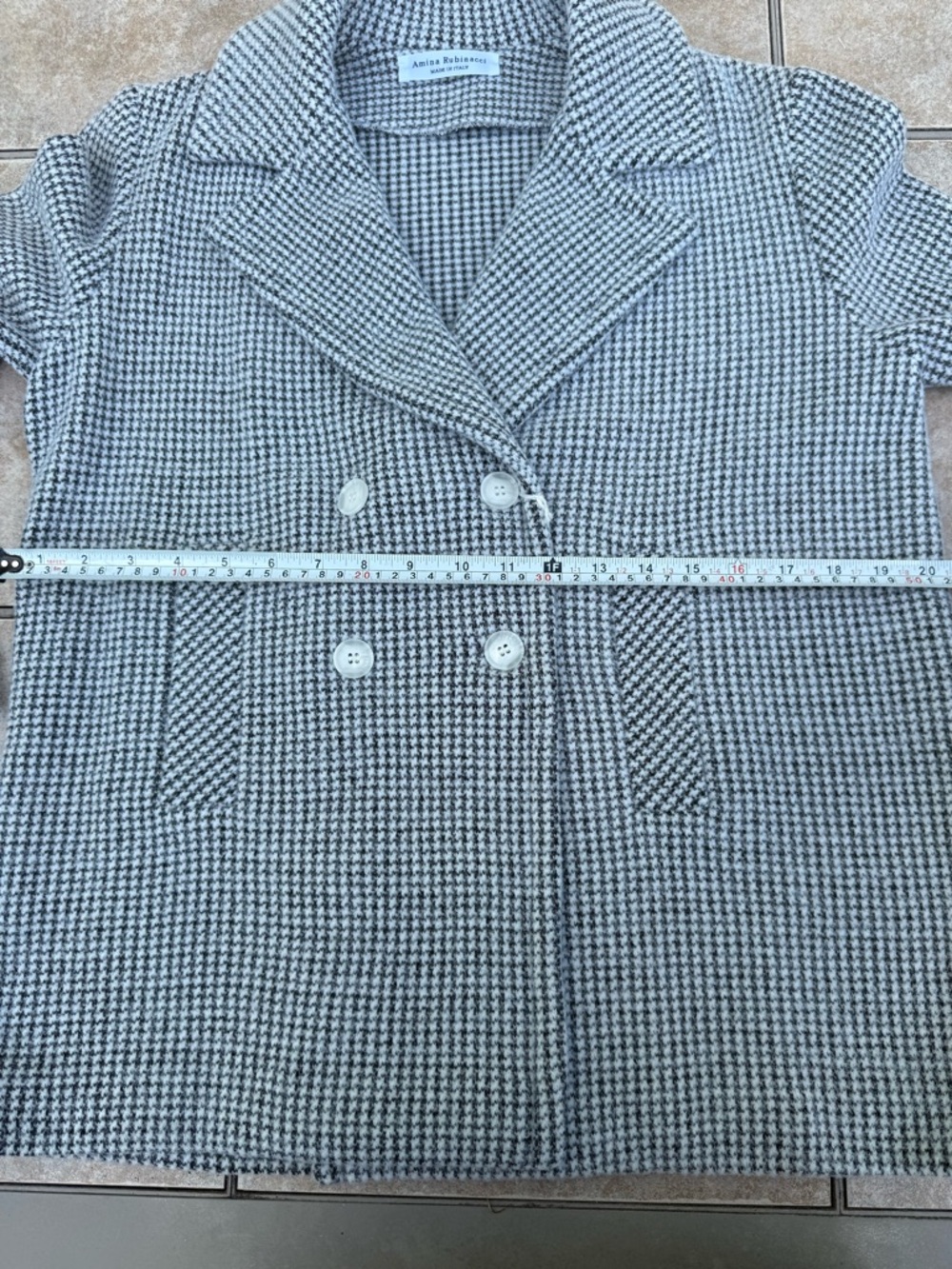 Amina Rubinacci houndstooth double-breasted jacket made in Italy - Picture 13 of 16